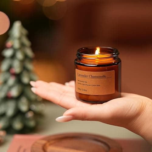 Holiday Candle Gift Set – 8 Pack Vintage Amber Glass Jar Candles,Winter Scents for Home,Christmas Gift for Women,Aromatherapy Soy Wax Candles,Cozy Home Décor,Premium Box thumbnail 5