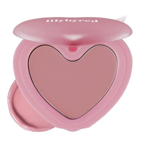 lilybyred Luv Beam Cheek Balm | Heart-Shaped Korean Cream Blush, Semi-Matte Finish, Long-Lasting, Blendable & Buildable, Soft Creamy Texture, Lightweight, Natural Flush, 0.12 oz. (10 Grape Pink) - Image 1