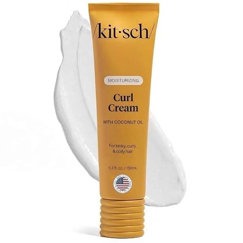 Kitsch Moisturizing Curl Cream for Curly Hair – Lightweight Curly Hair Products for Men & Women | Defines Curls, Controls Frizz & Boosts Shine | Hydrating Curling Cream - 5.3 oz - Image 1