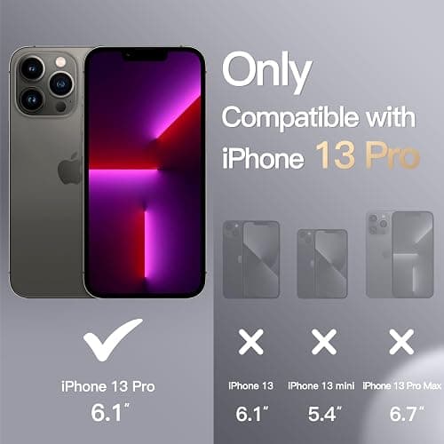 JETech Silikon Hülle für iPhone 13 Pro 6,1 Zoll, Ganzkörperschutz handyhülle mit Seidig-Weicher Berühren, Stoßfeste Hülle mit Mikrofaser-Futter (Schwarz) thumbnail 2