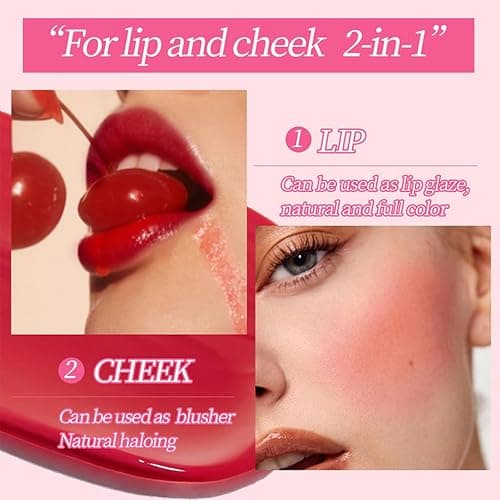 Yasovigi 6 Colors Lip Oil Lip Stain, Watery Lip Oil Lip Tint Stain Set, Liquid Lipstick Lip Gloss Moisturizing, Multi-use Lip and Cheek Tint, Non-Sticky, High Pigment (Type A) thumbnail 4