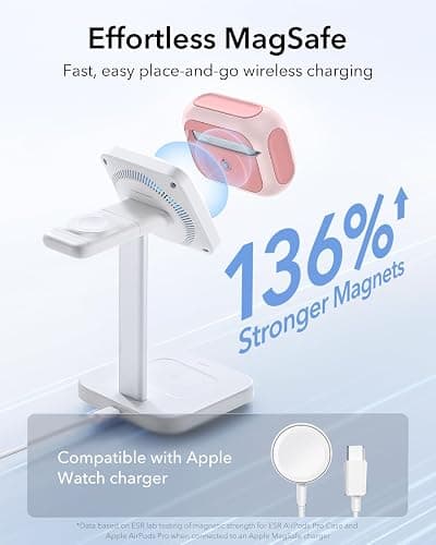 ESR for AirPods Pro 2 Case, Compatible with Airpods Pro Case 2nd / 1st Generation (2023/2022/2019), Compatible with MagSafe, Full Drop Protection Cover with Lanyard, Pink thumbnail 5