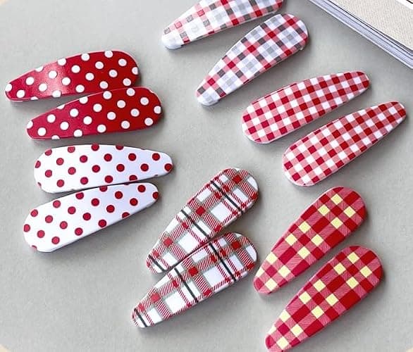 Lemeilleur 12 PCs (6 Pairs) 2.1 Inches, Retro Hair Clips Non Slip Vintage Snap Barrettes Hair Accessories Polka Dot Hair Pins for Girls Toddlers Kids thumbnail 5