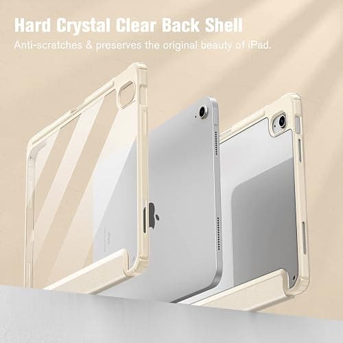 Fintie Hybrid Slim Case for iPad (A16) 11th Generation 11 Inch (2025), iPad 10th Generation 10.9 Inch (2022) - Shockproof Cover with Clear Transparent Back Shell & Pencil Holder, Starlight thumbnail 6