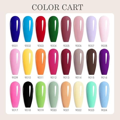 CANNI CC1 30Pcs 9ML Hema-free Gel Nail Polish Set, Black Pink Nude Red Blue Green Gel Polish Kit Color Soak Off LED Nail Gel Polish Set Nail Art Starter Manicure Salon DIY at Home thumbnail 3