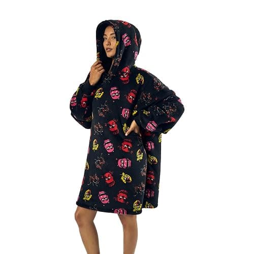 Five Nights At Freddy's Neon Character Heads Oversized Wearbable Hooded Blanket-OSFA thumbnail 3
