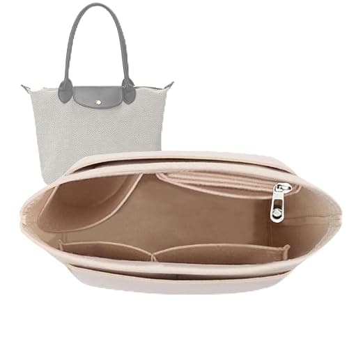 Lckaey Organiseur de sac en feutre pour sac Le Pliage grand modèle,Y012, beige, L - L/11.4*7.3*8.86in - Beige - Image 1