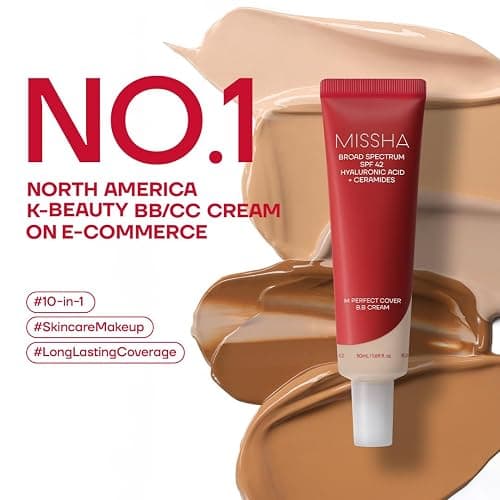MISSHA M Perfect Cover BB Cream No.13 Bright Beige SPF 42 PA+++ 1.69 oz | Fair skin with cool undertones; tinted moisturizer for face, buildable coverage, smooth natural finish, daily wear thumbnail 2