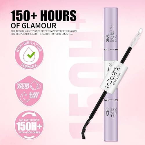uCoolMe Lash Bond and Seal Waterproof 10ML for Lash Clusters 144Hours SuperStrong Long-Lasting Non-Irritating Eyelash Glue for DIY at Home(Black,10ML) thumbnail 3