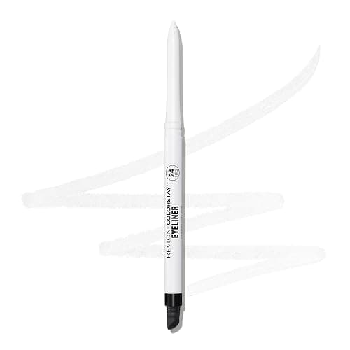 REVLON ColorStay Pencil Waterproof Eyeliner, 215 White, 0.01 oz | Waterproof pencil eyeliner with built-in sharpener. Smudge-proof, long-lasting, intense matte color. thumbnail 2