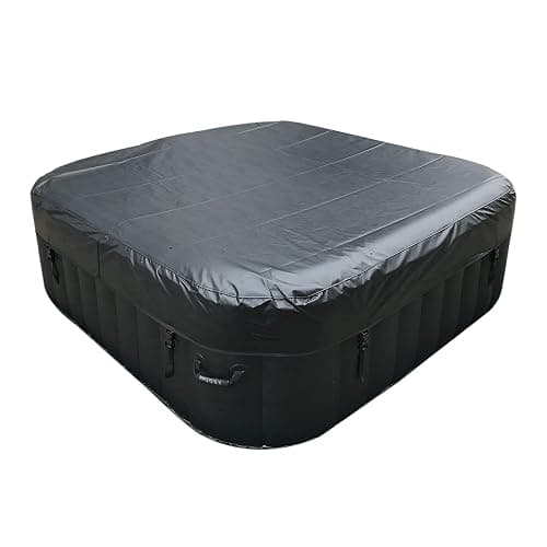 ALEKO Inflatable Hot Tub Spa with 1200W Heater & 130 Bubble Jets - Portable Hot Tub with Digital Controls, Filter Pump & Cover - Black & White, 265 Gal - 6 Person (Square) thumbnail 8