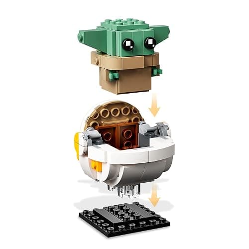 Lego BrickHeadz Star Wars The Mandalorian & The Child 75317 Building Kit, Fun Building Toy for Kids and Any Star Wars Fan Featuring Buildable The Mandalorian and The Child Figures (295 Pieces) thumbnail 4