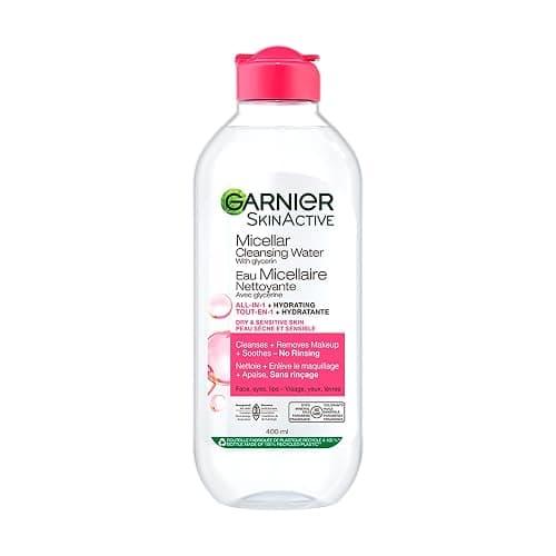Garnier Micellar Cleansing Water, All-in-One Makeup Remover, Cleanses and Soothes Skin, Ideal for Face, Eyes & Lips, No Rinsing, For Dry & Sensitive Skin, 400ml - Image 1