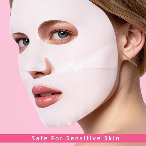 dewyhour Collagen Face Mask: 5 Pack Hydrating Deep Collagen Mask Face Overnight Sheet Mask with Hyaluronic Acid | Firming & Elasticity Skin, Korean Face Mask, Pore Minimizing, Glass Glow Skin thumbnail 2