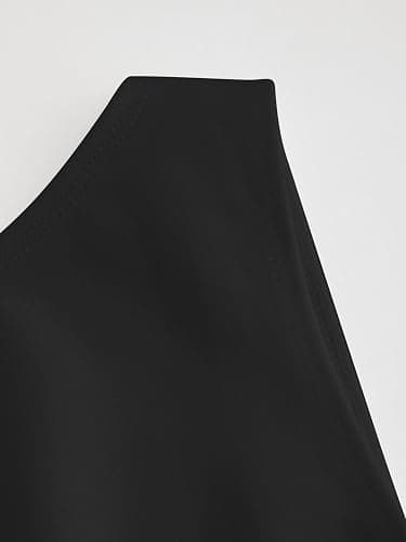 CIDER Women Summer Sleeveless Maxi Dresses Ruched Bodycon Long Wedding Guest Dress Cocktail Evening Gown - Small - Black thumbnail 4