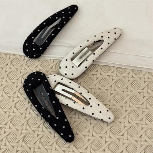 4PCS Hair Accessories for Women Black White Dot Hair Pins for Women Hair Clips Small for Styling Festival Accessories ﻿ thumbnail 5