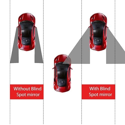 LivTee Blind Spot Mirror, 2" Round HD Glass Frameless Convex Rear View Mirrors Exterior Accessories with Wide Angle Adjustable Stick for Car SUV and Trucks, Pack of 2 thumbnail 2