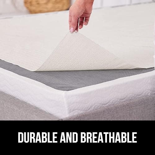 GORILLA GRIP Non Slip Mattress Gripper, Prevents Mattresses from Sliding and Holds Bed in Place, Pad Grips Beds, Sofa, Couch, Chair Cushions and Helps Keep Topper from Slipping, Easy Trim Pads, Queen thumbnail 3