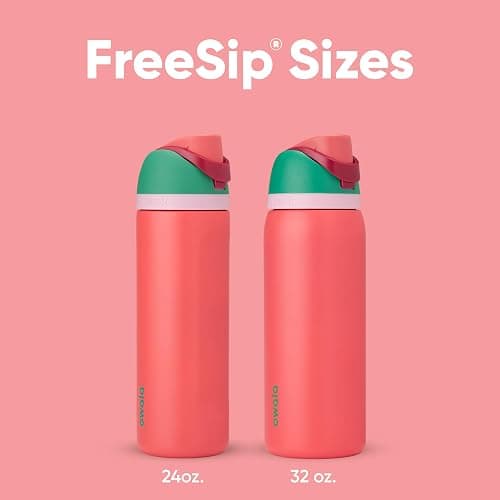 Owala FreeSip Insulated Stainless Steel Water Bottle with Straw for Sports, Travel, and School BPA-Free Sports Water Bottle, 32 oz, Strawberry Field thumbnail 5