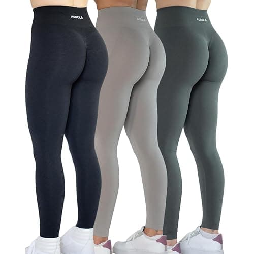AUROLA Workout Leggings for Women Seamless Scrunch Tights Tummy Control Gym Fitness Girl Sport Active Yoga Pants - Image 1