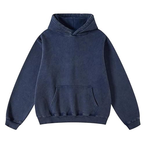 Baimiu Womens Oversized Acid Wash Hoodie Unisex Heavyweight Fleece Hoodies Men Vintage Washed Sweatshirt Fall Y2k Outfits - Image 1