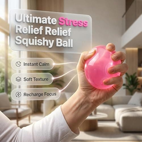 2026 New Coconut Oil Stress Ball, Dumpling Squishy Coconut Squeeze Stress Shapeable Ball, Non-Sticky Slow Rising Squeeze Balls, Portable Desk Squishies for Relaxation and Focus (Pink) thumbnail 7