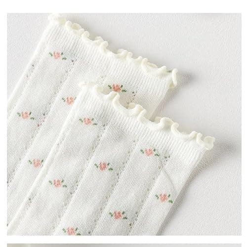 LOUIE SILNA Women Ankle Socks,Sports Breathable Fashion Lace Flash stitching flowers Frilly Ankle Socks thumbnail 8