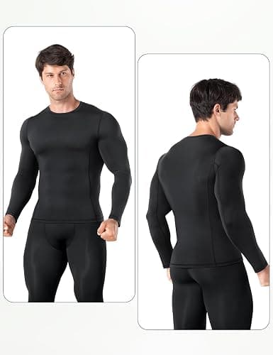 Niksa 1/2 Pack Long Sleeve Compression Shirts for Men, Workout Base Layer Athletic Gym Tops Quick Dry Running Undershirts thumbnail 2