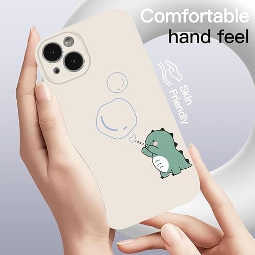 Aoldimu Aesthetics Green Dinosaur Phone Case for iPhone 14 Case Compatible with Magsafe Slim Soft Silicone Shockproof Protective Girly Funda with Dinosaur Pattern for iPhone 14 6.1 Inch thumbnail 6