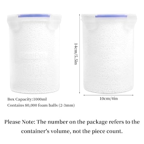 DECORA 80000 Pieces Mini Foam Balls for DIY and Slime Supplies White Foam Beads 2-3mm for Art Homemade Slime, Wedding and Party Decorations thumbnail 3