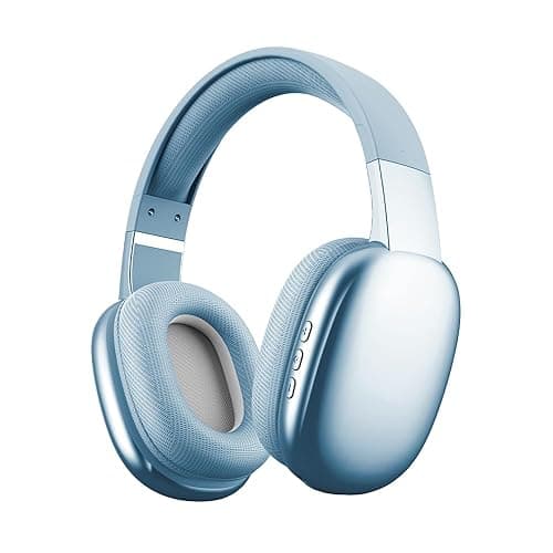 Gabba Goods Wireless Over Ear Bluetooth Headphones with Microphone - Wireless Headset -Noise Reduction - Bluetooth, Wired,Built in Micro SD for Travel, Home, Work TV,PC,Gaming,Cellphone (Blue) - Image 1