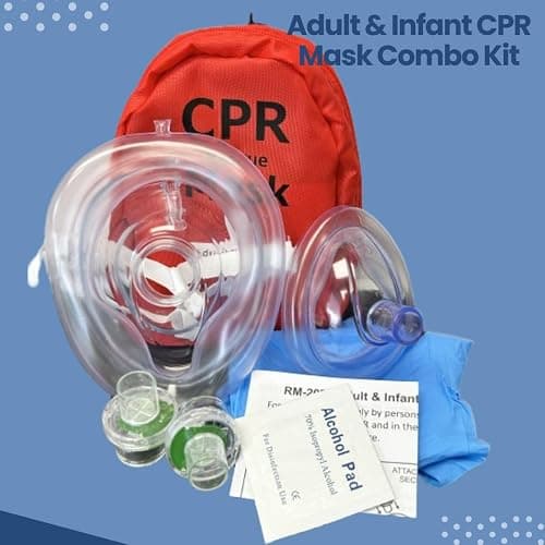 MCR Medical Adult & Infant CPR Mask Combo Kit with 2 Valves thumbnail 2