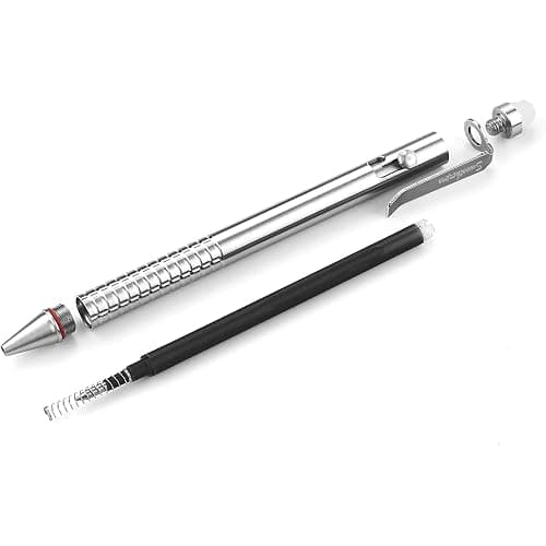 SMOOTHERPRO Bolt Action Pen, Stainless Steel Erasable Ballpiont Pen Compatible with Pilot FriXion Refill, EDC Pen for Writing, Natural(SSF010) thumbnail 4