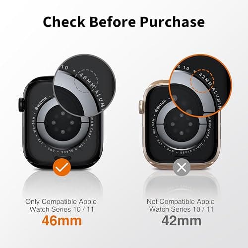 LK 6 Pack for Apple Watch Series 11 Screen Protector 46mm Series 10 [Flexible TPU Not Glass] Self-Healing, Max Coverage, Bubble Free, HD Clear Screen Protector for iWatch S11/S10 46mm, Anti-Scratch thumbnail 2