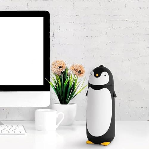 TOMLFF Penguin Stainless Steel Vacuum Insulated Tumblers Travel Mug Tea Water Bottle Coffee Thermal Flask thumbnail 2