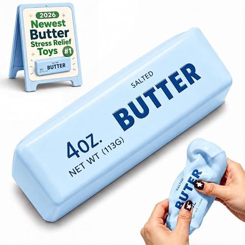 Crunchy Butter Squishy Asmr Bead Filled, Slow Rising Squeeze | 4oz Squeeze Stress Butter Stick Squishies Slow Rising Squeeze Portable Rebound Calming Anxiety Relief Tool for Adults - Image 1