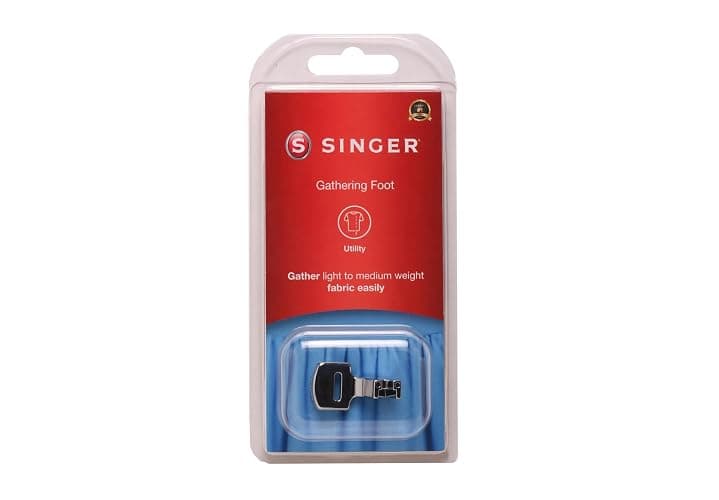 SINGER | Gathering Presser Foot for Low-Shank Sewing Machines, Simutaneously Trims & Hems Edges, Zig-Zag and Over-Edge Stitches - Sewing Made Easy thumbnail 3