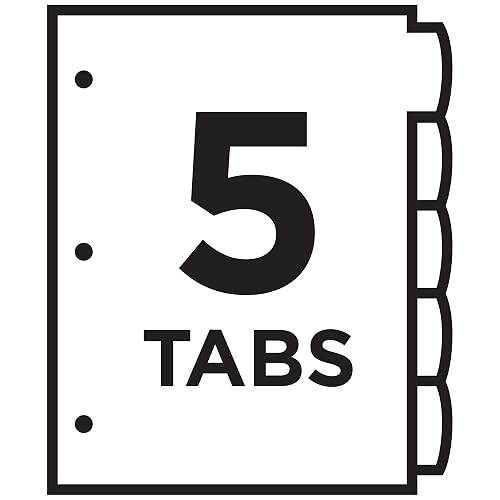 Write & Erase Durable Plastic Dividers, 8-1/2" x 11", 5 Tab thumbnail 8