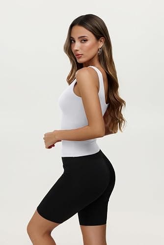 REORIA Tank Tops for Women Double Lined V Neck Summer Sleeveless Casual Basic 2026 Trendy Workout Clothes thumbnail 7