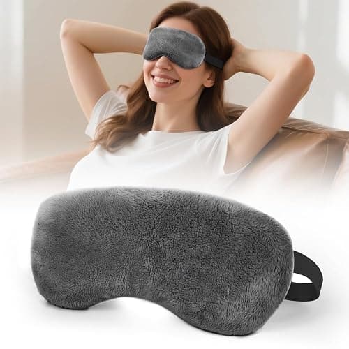 Microwave Heated Eye Mask, Steam Warm Compress for Dry Eyes, Work with Relieve, Blepharitis & Stye Treatment (Gray) - Image 1