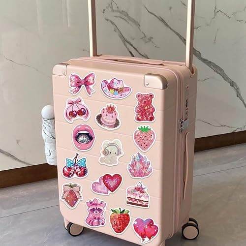 50 PCS Vintage Pink Y2K Girls Stickers, Waterproof Retro Aesthetic Sticker for Water Bottles Laptops Phone Luggage Guitar Journaling Decorative Decals for Girl Teens Adults thumbnail 5