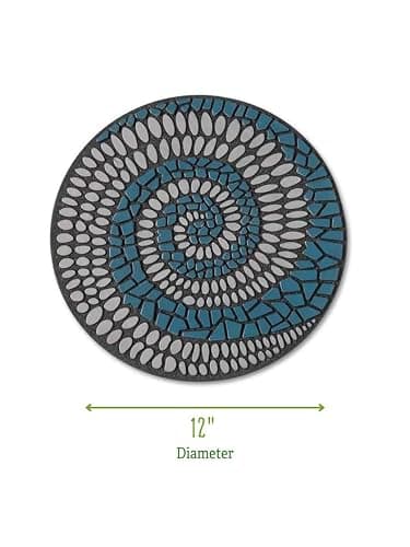 Gardener's Supply Company Recycled Rubber Swirl Stepping Stone for Garden Walkway | Outdoor Patio Décor & Lawn Pathway Landscaping | 12" Diameter x .75" H (Qty: 1 Stone) thumbnail 2