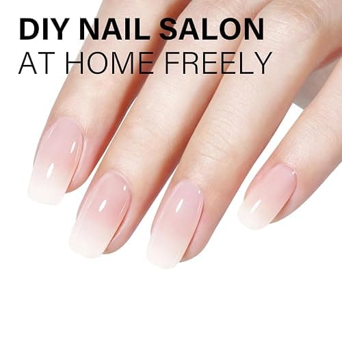 AILLSA Milky Pink Nude Gel Nail Polish, 15ml Translucent Soak Off UV LED Light Cure Gel Polish, Long Lasting for French Nail Art Salon DIY Manicure at Home thumbnail 5