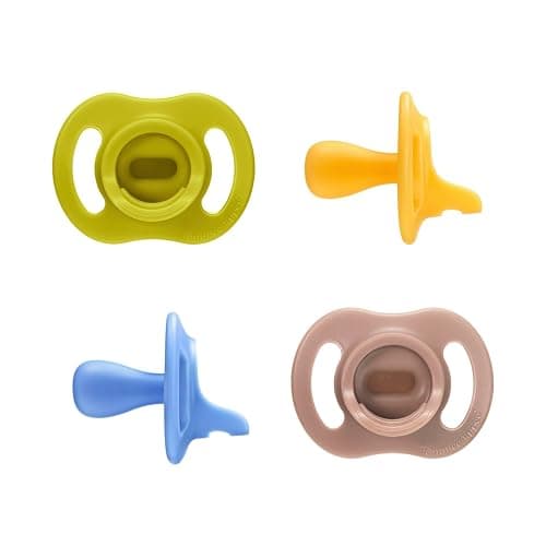 Tommee Tippee Ultra-Light StayPut Pacifier, One-Piece Silicone Design, 6-18m, 4 Pack - Image 1