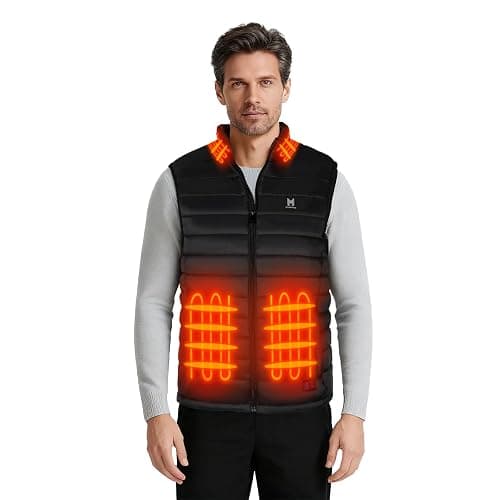 MRAWARM Heated Vest, Lightweight Electric Heated Vest for Men Women wiht 6 Heating Zone and 3 Temperature - Image 1