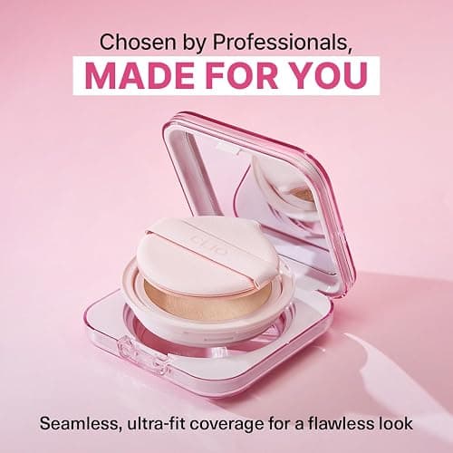 CLIO Kill Cover Mesh Glow Essential Cushion Foundation, Buildable Ultra-Fit Coverage with Glow Finish, Long-Lasting Hydration, Flawless Cover for Sensitive & Dry Skin, Korean Foundation (23N GINGER) thumbnail 8