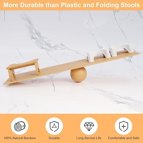 Uaniar Bamboo Toilet Stool, Wooden Squatting Potty Stool for Adults, 7 Inch Toilet Stool Squat Adult, Non-Slip Wood Poop Stool for Bathroom, Portable Toilet Foot Pooping Steps for Kids thumbnail 7