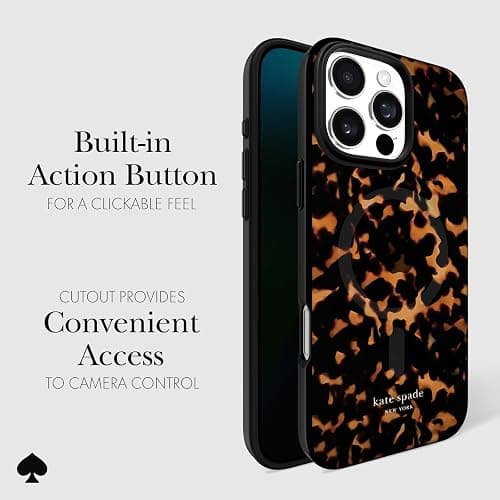 Kate Spade New York iPhone 16 Pro Max Case - Compatible with MagSafe - Designer Phone Case - Tortoise thumbnail 4