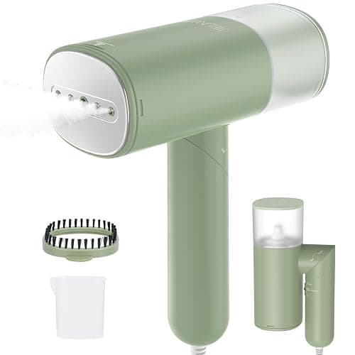 Handheld Steamer for Clothes, 1200W Foldable Travel Steamer, 20 Sec Preheat Garments Wrinkle Remover, 120V Portable Hand Iron with 150ml Water Tank, Clothes Steamer for Home Travel-Green - Image 1