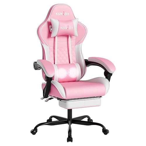 Ergonomic Video Gamer Chairs Gaming Computer Chairs Gamer Chairs for Adults Massage Lumbar Support Swivel Height Adjustable Headrest Backrest thumbnail 8